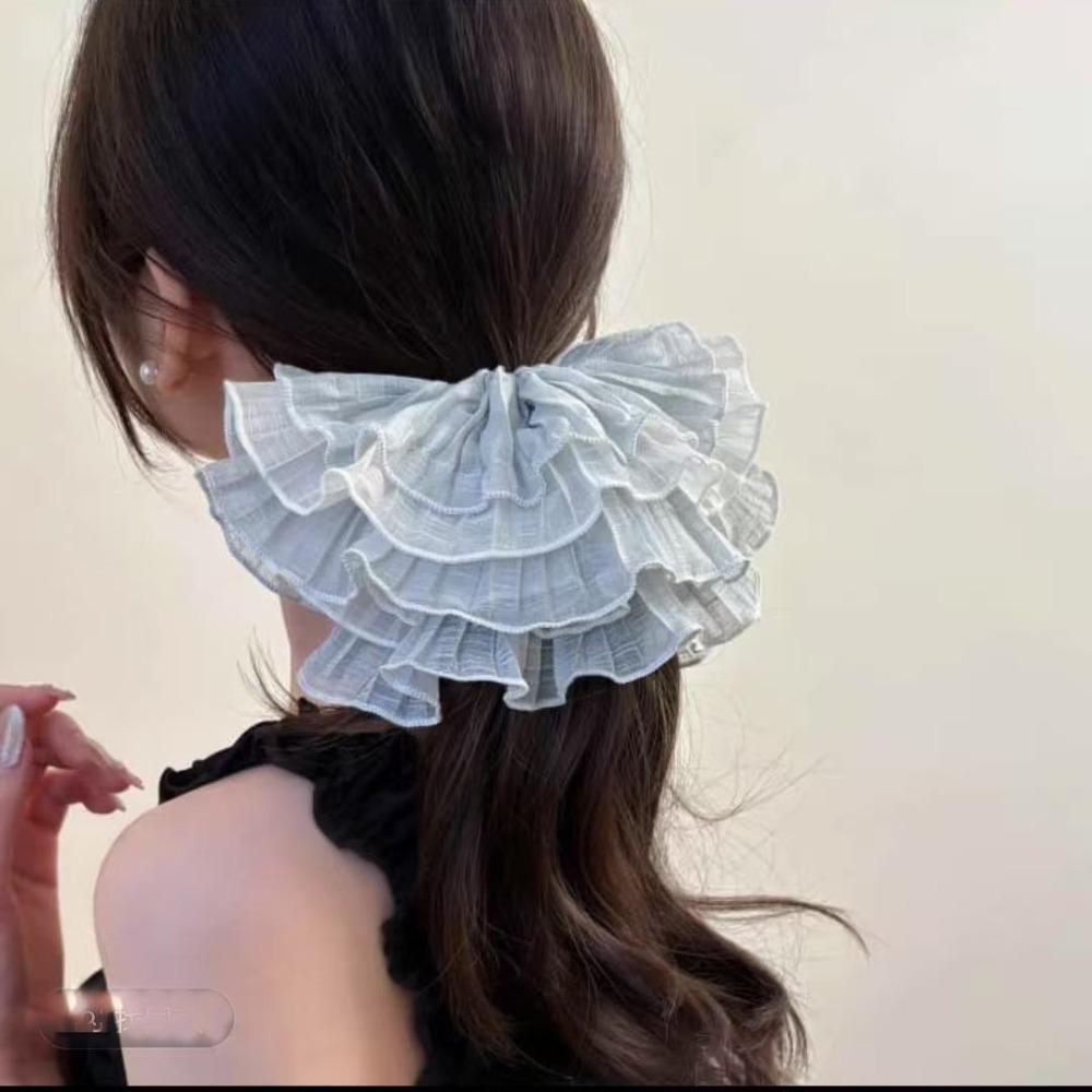 Premium Sense Hair Bands Chiffon Hair Accessories Korean Style Wavy Lace Scrunchie  Women