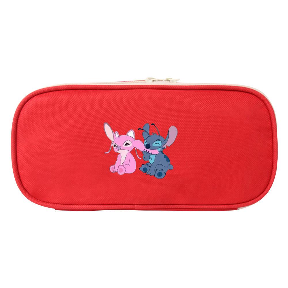 Stitch Colorful Pencil Case Canvas Storage Bag For Elementary School Students