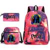 Poppyplaytime Mostro Salsiccia Stampa Zaino Scolastico Astuccio a Tre Pezzi Borsa a Tracolla Zaino