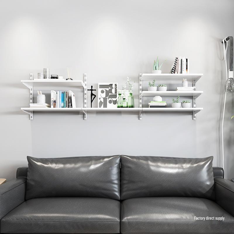 Adjustable Wall-Mount Shelf Bracket for Wooden Boards