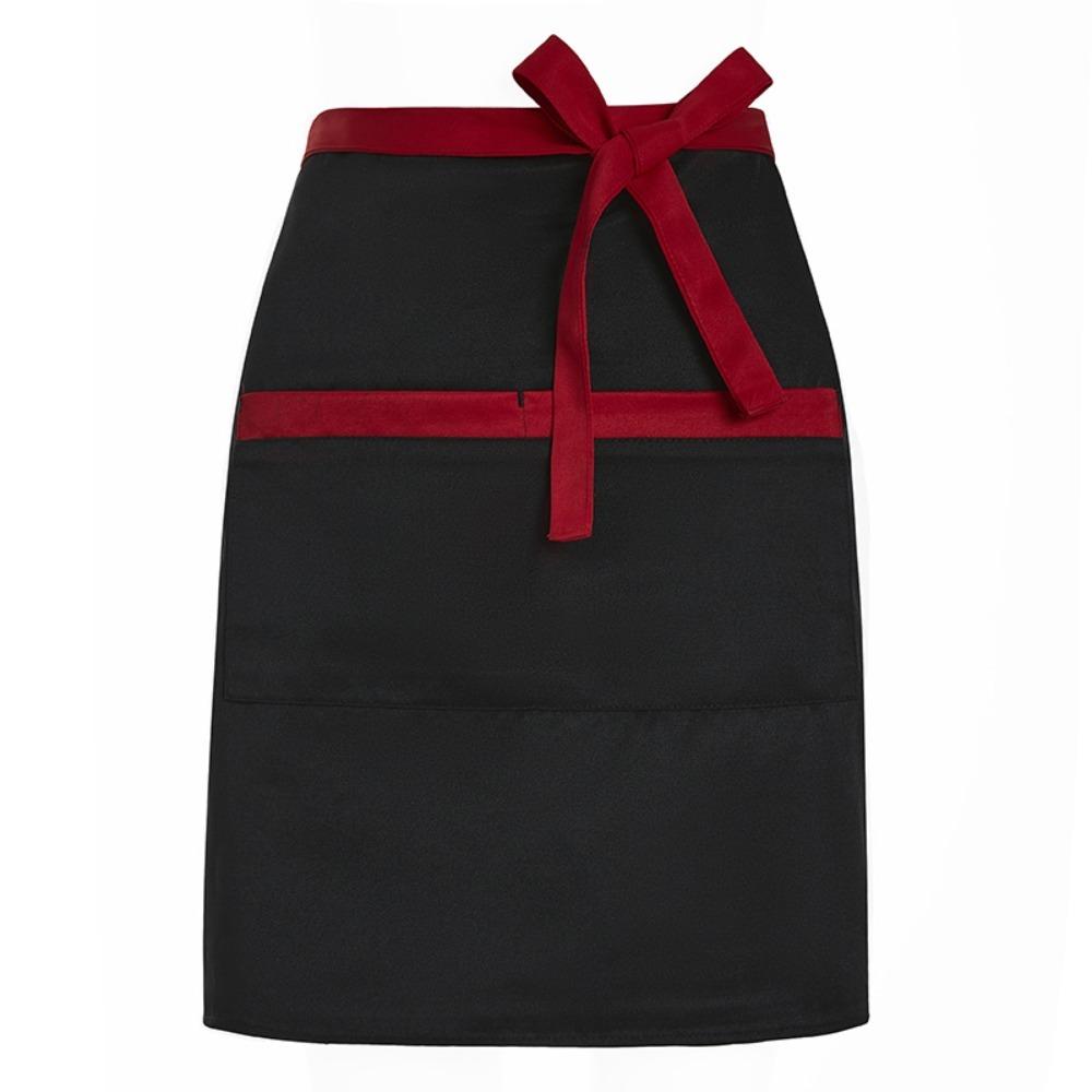 Dacron Chef Apron Solid Color Household Cleaning Apron Simple Waiter's Half-length Apron