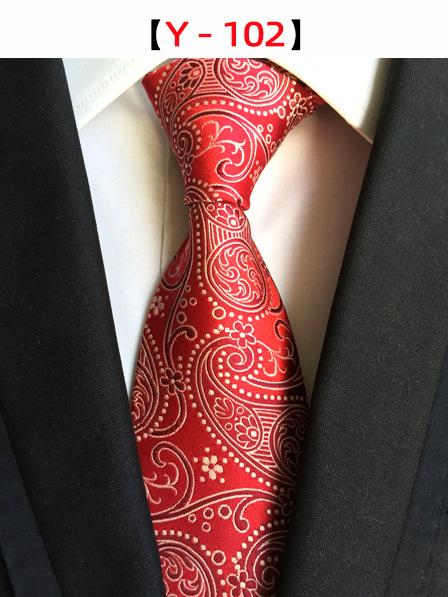 8Cm Polyester Herrenkrawatte Cashew Blumenanzug Krawatte