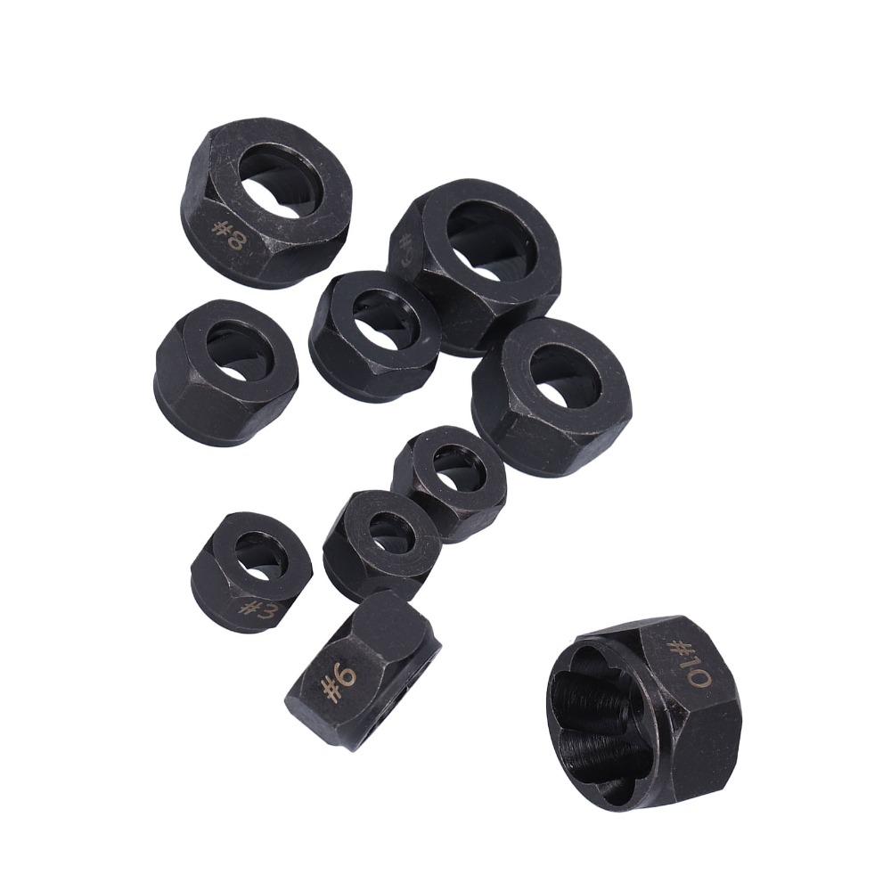 10 PCS Impact Bolt Remover Set 9-19mm Socket Wrenches Tool Nut Remover Set  Industrial Disassembling