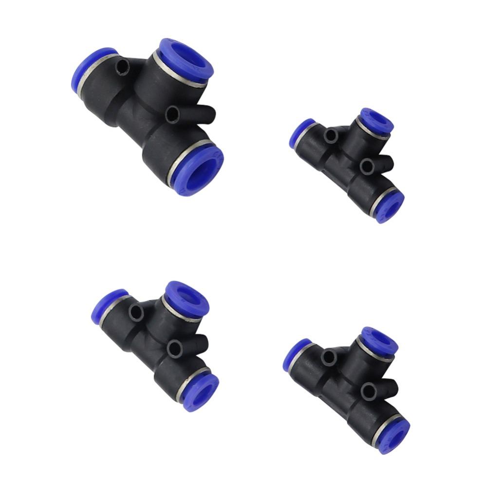 5 Pcs 6/8/10/12mm Tee Connector Garden Irrigation Quick Connectors Pneumatic Joint Mist Cooling System Adapters Water connector