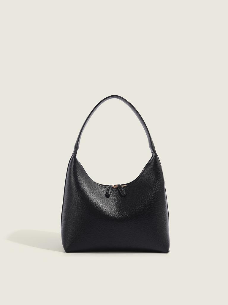 Ins Korean Bag Women's Solid Color Gentle Lady Handbag Simple and Versatile Shoulder Bag Armpit Bag