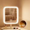 Adjustable 3 Color Light LED Makeup Mirror USB Rechargeable Brightness Cosmetic Mirror 270° Rotation Desktop Vanity Mirror