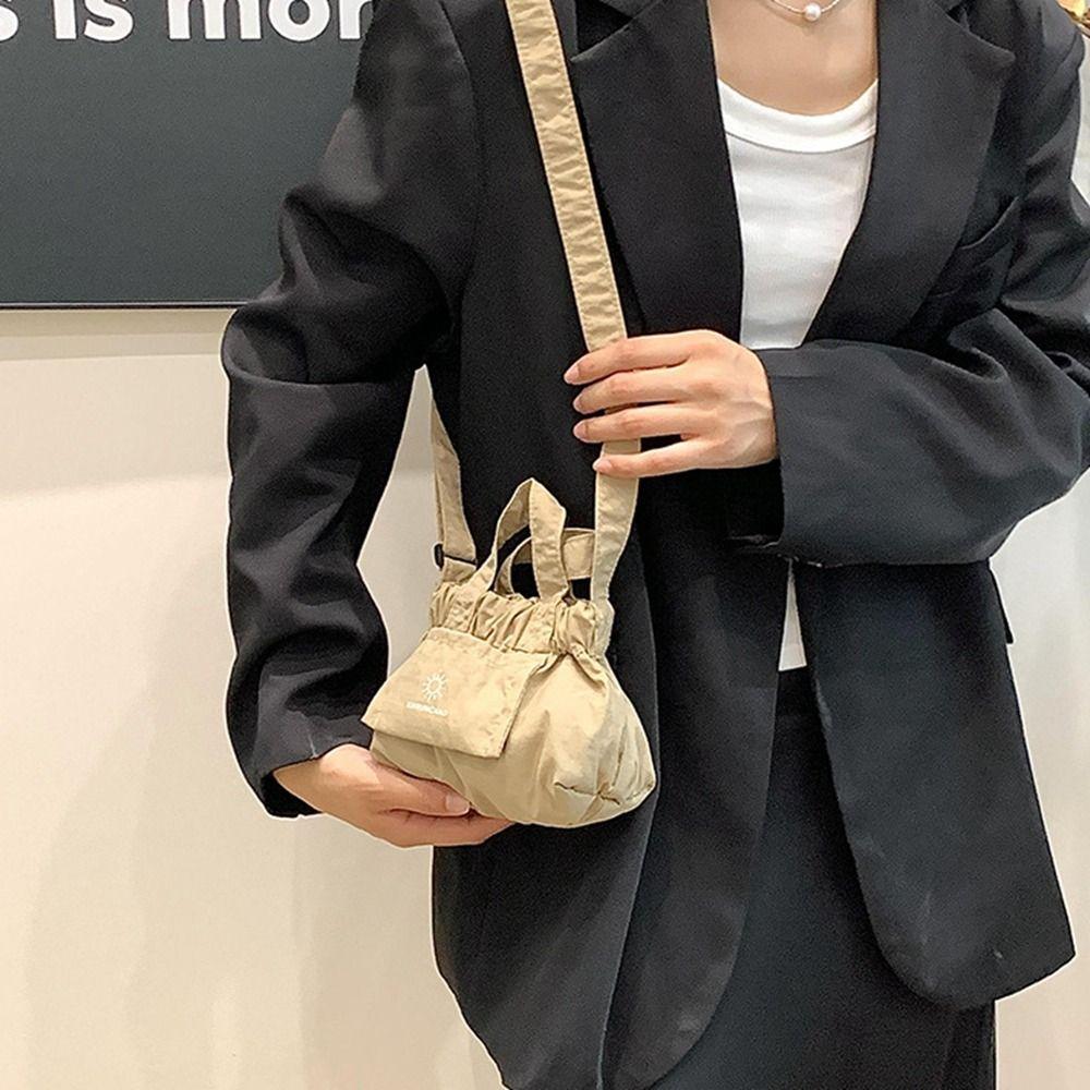 Small Nylon Shoulder Bag Korean Style Dumpling Bag Cute Canvas Messenger Bag  Office Worker