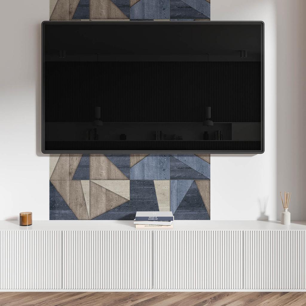Self-Adhesive Vinyl Wall Panel 100x50 cm Abstract Geometric Pattern