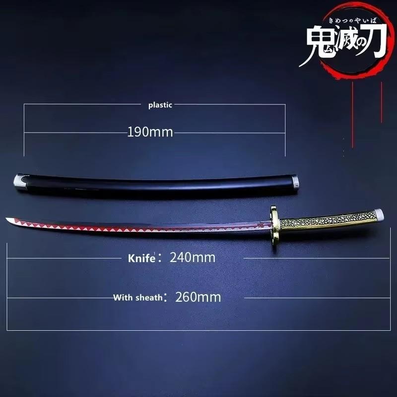 Swords Home Decor 25cm Demon Slayer Katana Swords Japanese Anime Cosplay Prop Weapon Collection Kid Gift