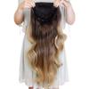 Perucas Sintéticas Longas Onduladas de 24 Polegadas para Amarrar na Cabeça, Meio Perucas 3/4 para Mulheres com Presilhas, Extensão de Cabelo Perucas Loiras