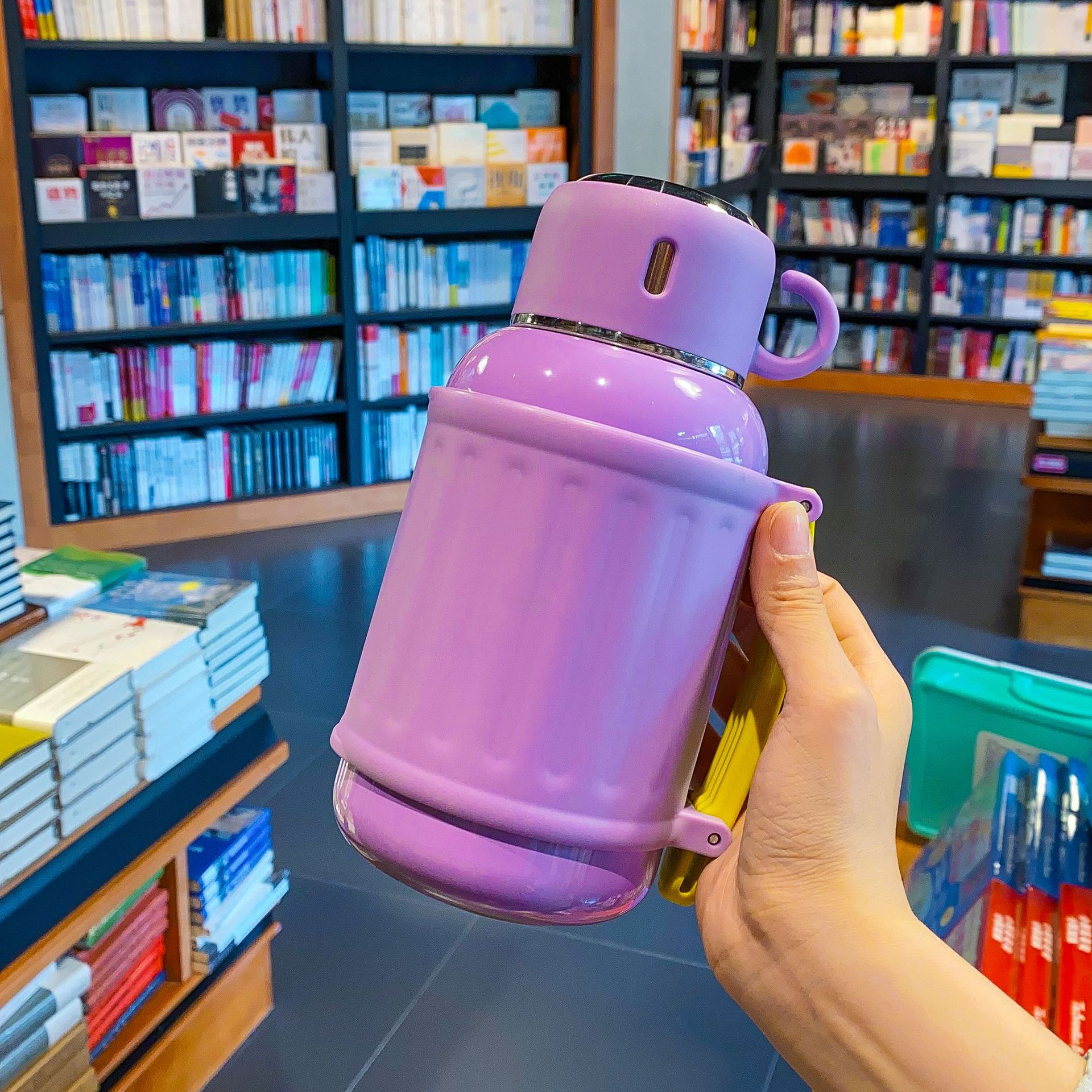 Нержавеющая термокружка для девочек Стильная большая крышка Чайник Новый Простой Разделение чая и воды Кружка Прочная Прочная Полезная Полезная 800ml