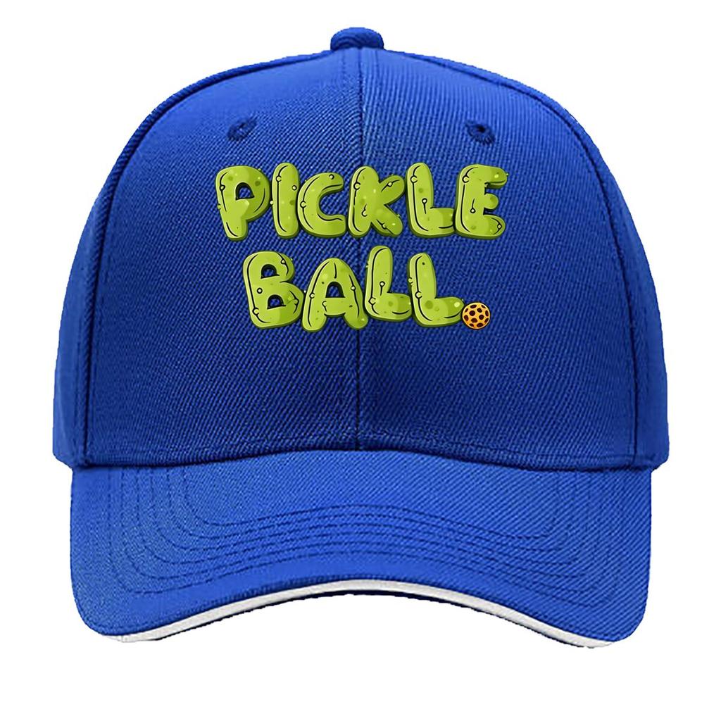 Pickleball Logo Adjustable Lightweight Urban Style Snapback with Green Orange Outdoor Sport Sandwich Baseball Cap