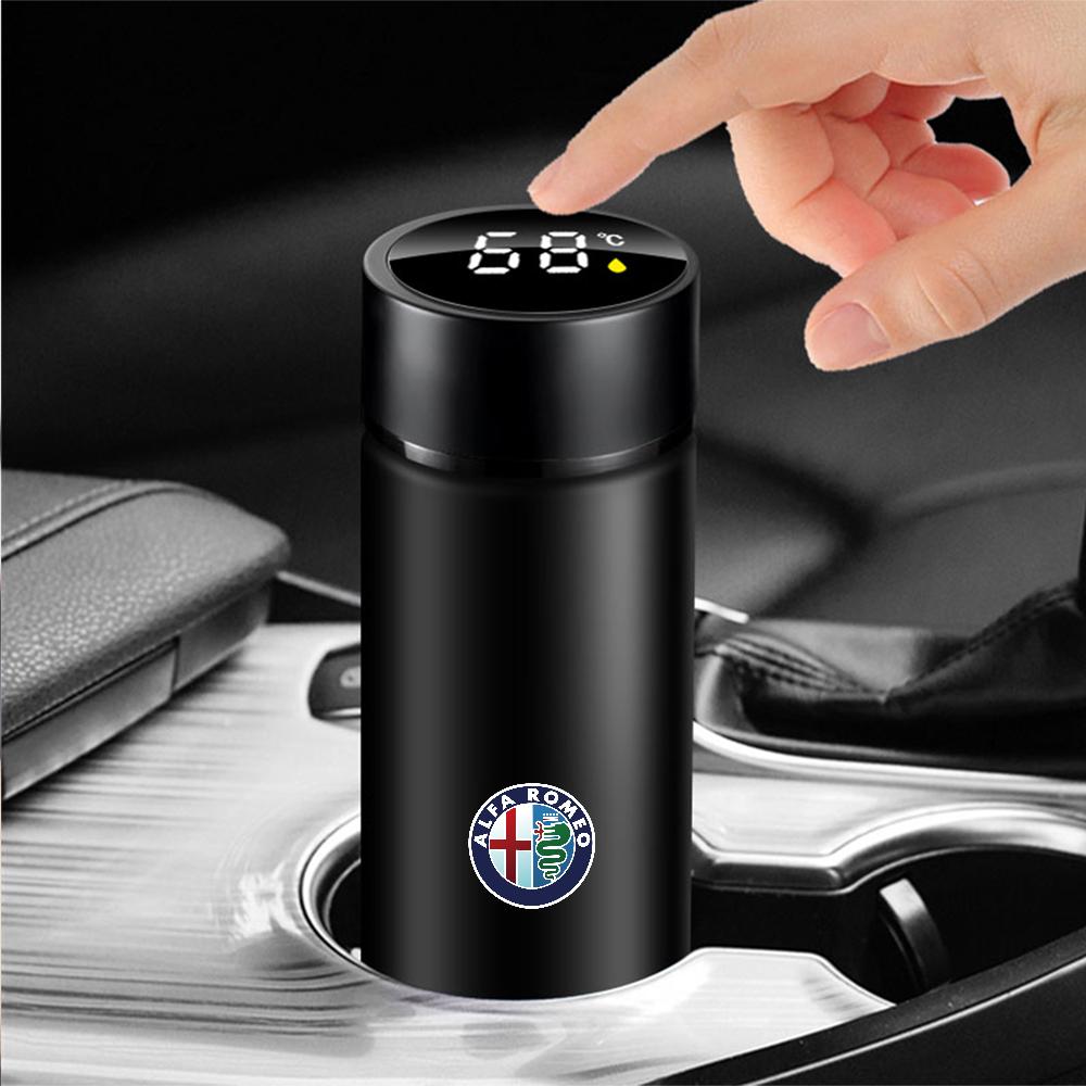 1pc Thermos Bottle Smart Cup With Temperature Display 304 Stainless Steel Vacuum Insulated Intelligent Cup For Alfa Romeo 159