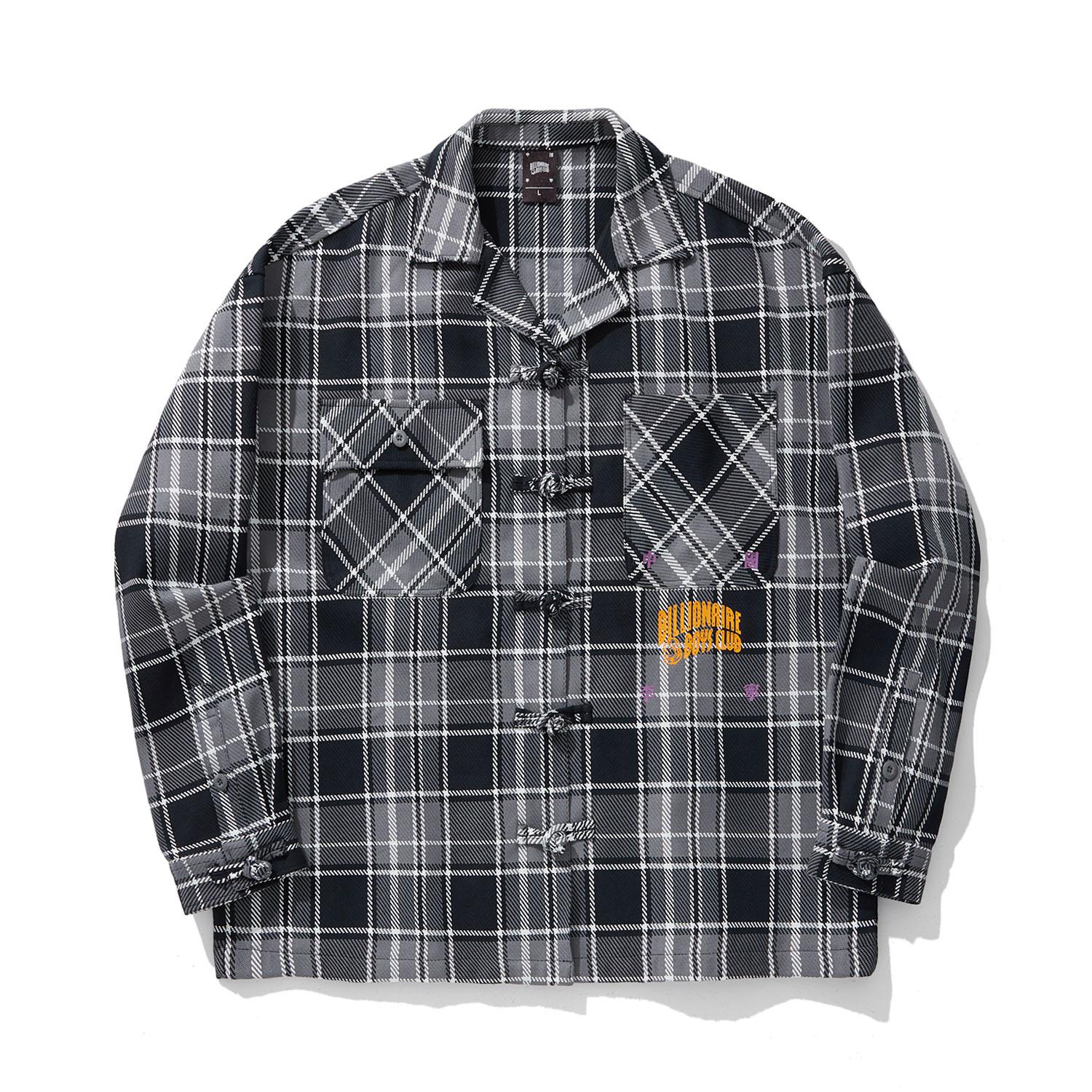 

Коллаборация Li Ning X Billionaire Boys Club Серия Ежедневное Процветание Узор Китайский Узел Год Дракона Клетчатая Рубашка с Длинным Рукавом Мужские рубашки ASHU449-1 XS