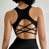 Women's Padded Yoga Tank Top: Stylish, Flattering, Back-Highlighting, Fitness, Sports Bra, Shock-Absorbing, Running Crop Top