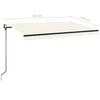 Automatic Awning with LED Lights & Wind Sensor 400 X 350 Cm Cream
