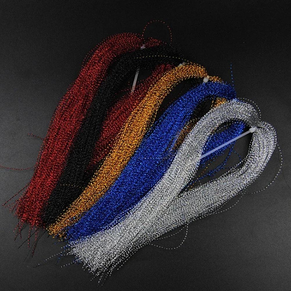 110Pcs 30cm Artificial Bait Twisted Flashabou Tinsel Fly Fishing Tying Crystal Flash For Jig Hook Shinning Fishing Lure Making
