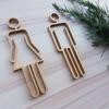 Acrylic Toilet Symbol Adhesive Backed Bathroom Toilet Door Sign for Hotel,Office,Home,Restaurant
