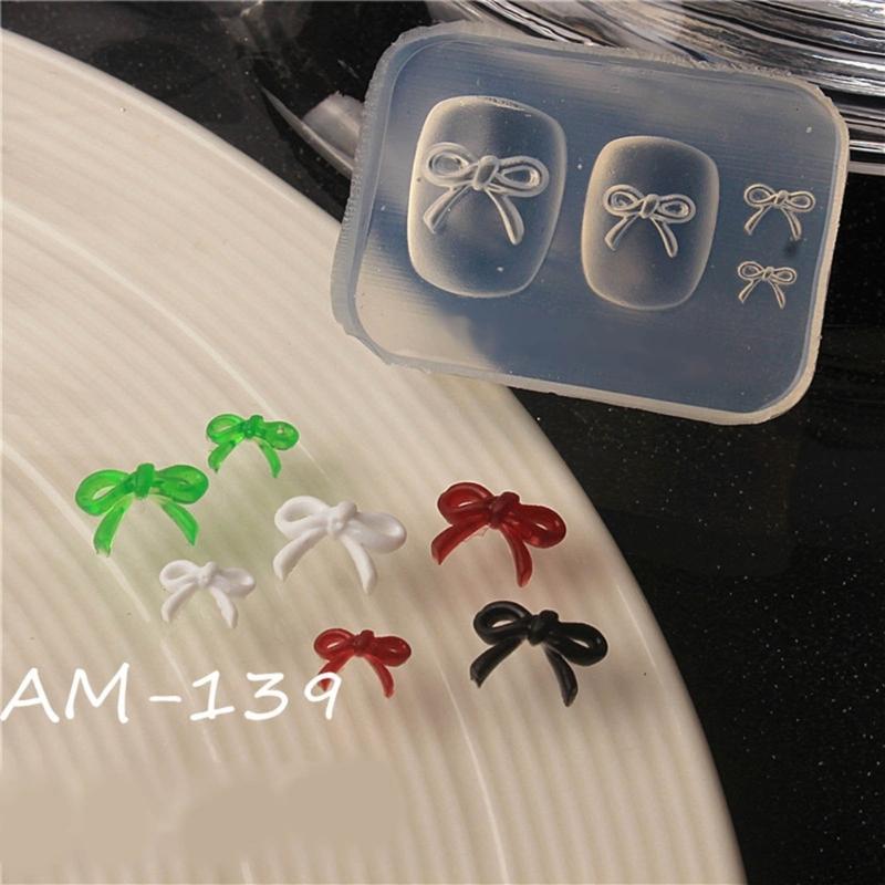 Ballet Style Nail Art Silicone Mold 3D Dragon Bowknot Resin Casting Molds DIY Nail Art Making Tool Template Epoxy Resin