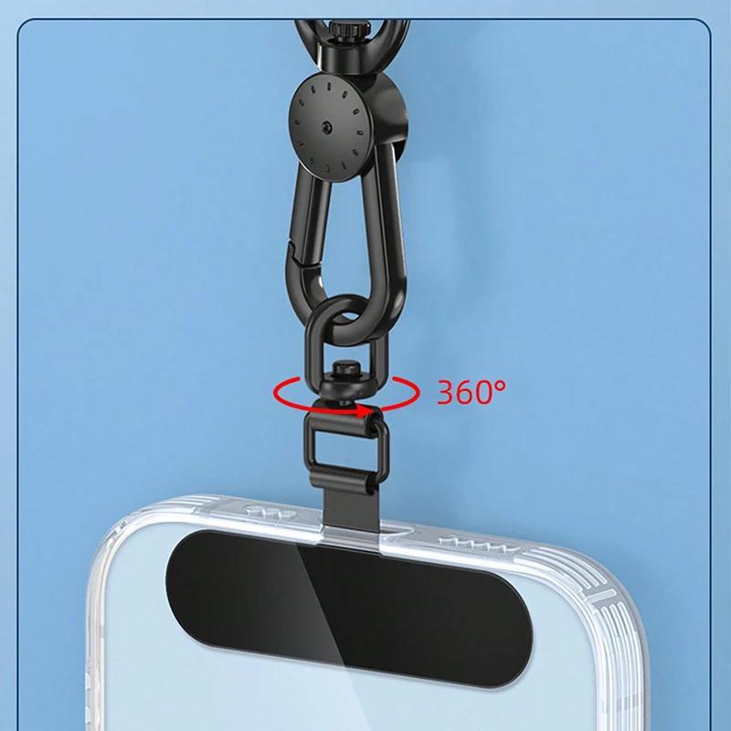 1 Stück Verbessertes 360 Grad drehbares Metall-Dichtungs-Handy-Lanyard-Patch Edelstahl 0,3 mm Handy-Riemen-Befestigungslaschen