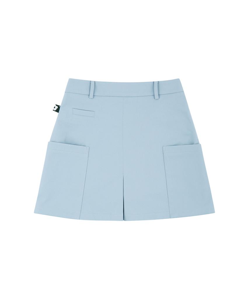 A Ben H-Line Pleated Culotte Skirt Sky Blue