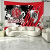 River Plate Logo Wall Tapestry Aesthetic Wall Hanging Printed Fabric Blanket Decorative Tapestries for Bedroom Living Room Home Decor