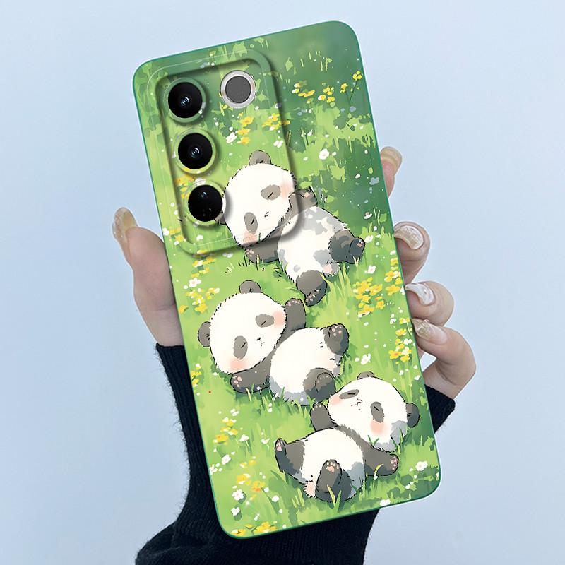 For VIVO V27 V29 5G Phone Case V25E LATAM V27E V29E Cover Fashion Simplicity Flower Soft Liquid Silicone Protective Shell Fundas