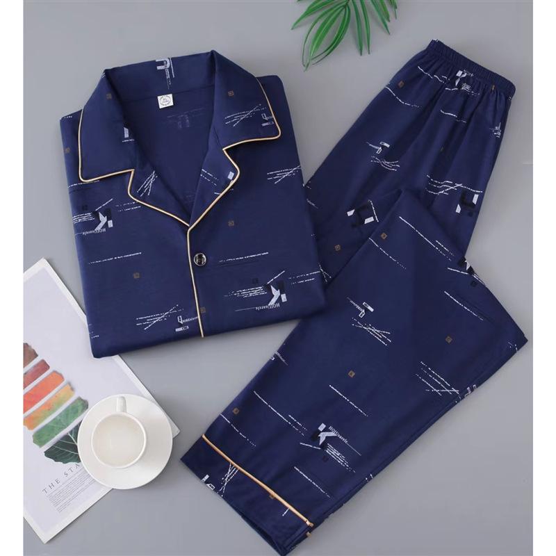 Men's Cotton Long Sleeve Pajamas - Spring To Winter, Plus Size, Stylish Youth Homewear