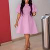Estilo europeu e americano primavera e verão plus size roupas femininas moda temperamento vestido elegante vestido