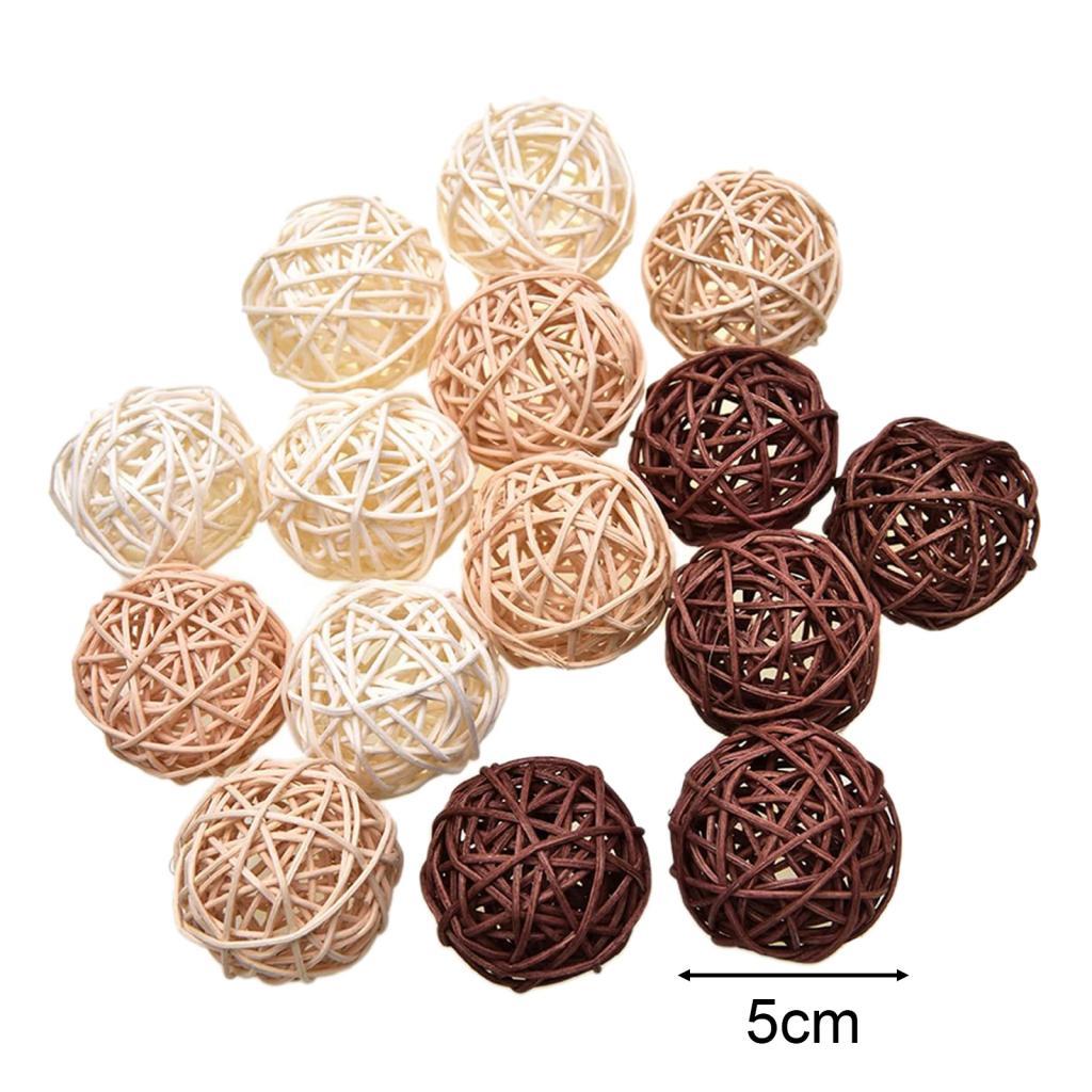 Wicker Rattan Balls Decorative Ball Decor Ornament Home Decoration Craft DIY