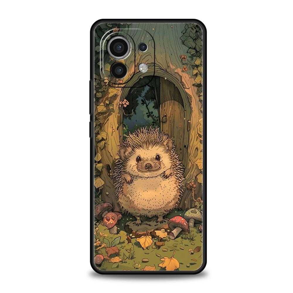 Süße kleine Igel Handyhülle für Xiaomi Mi 15 14 13 12 11 Lite 14T 13T 12T 11T Pro Poco X7 X6 X5 X3 Pro F6 F5 F4 Hülle