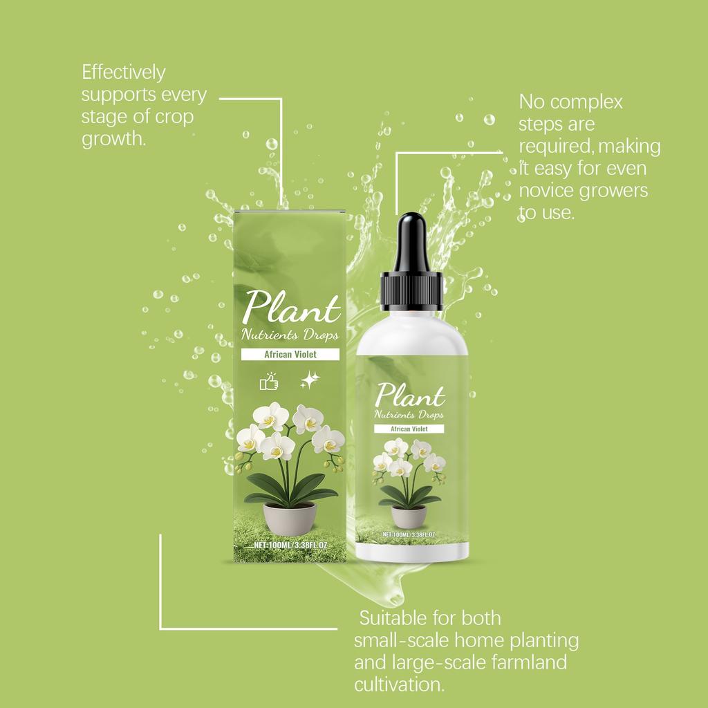 Plant Nutrient Drops, Fertilizer For Potted Plants, Daily Maintenance Solution For Plant Root, 100ml