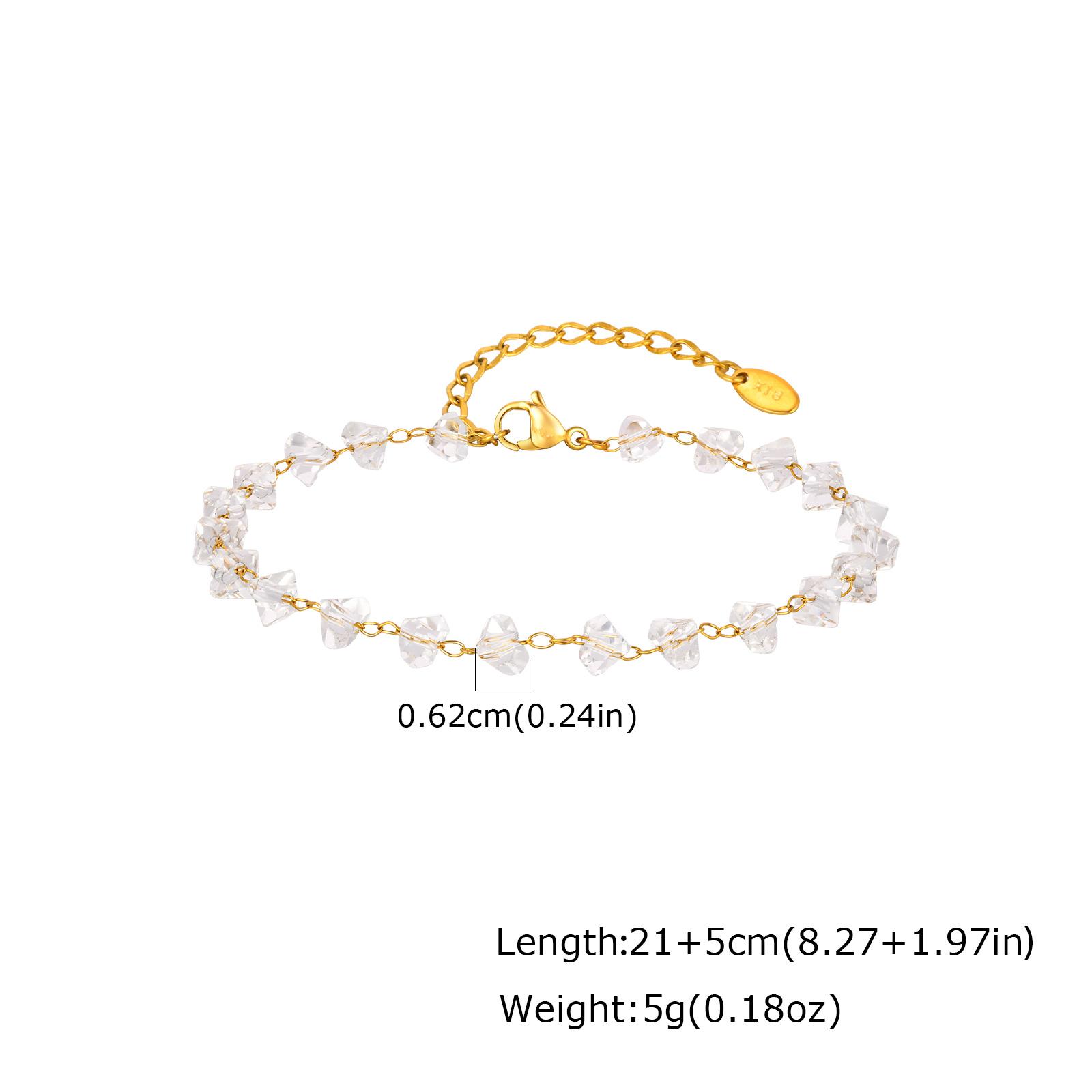 

Irregular Transparent Crystal Anklet for Women, Stainless Steel Chain Ankle Bracelet, Fashion Foot Jewelry Accessories 2026 New