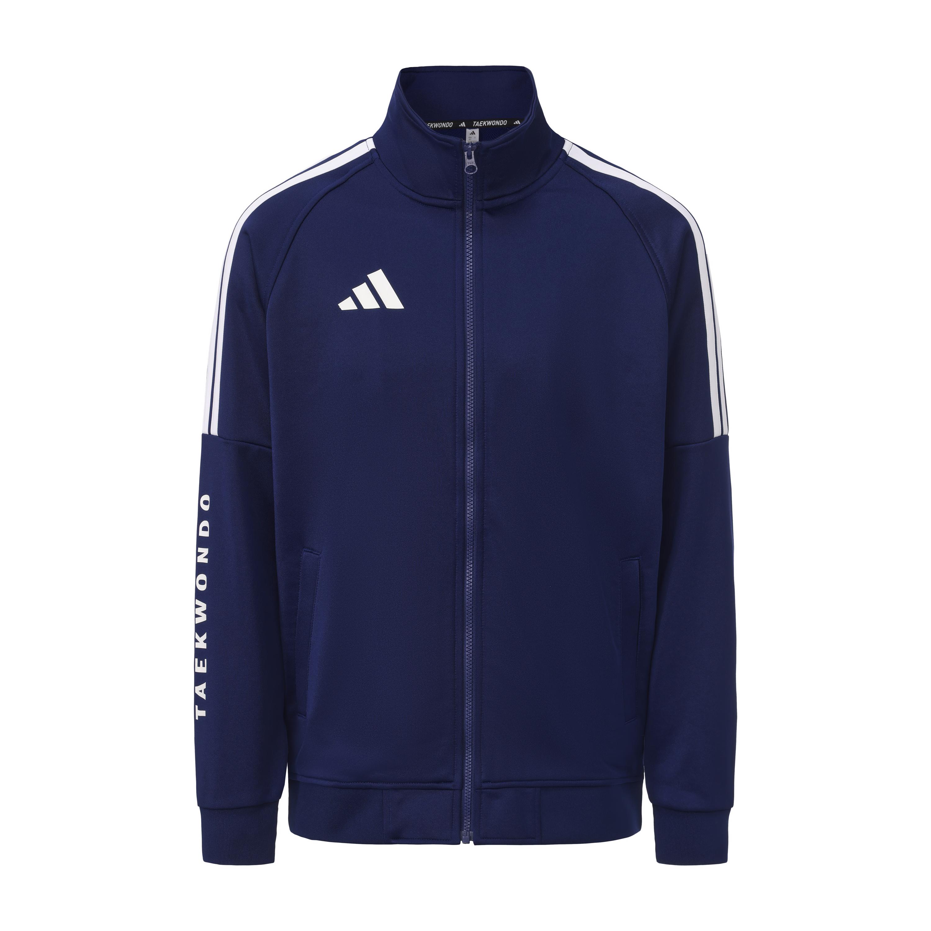 Adidas Тхэквондо Серия 3 полоски Повседневная Универсальная Ретро Классическая Куртка в полоску Куртка Унисекс Темно-синий TR30JR1TK-DBW S