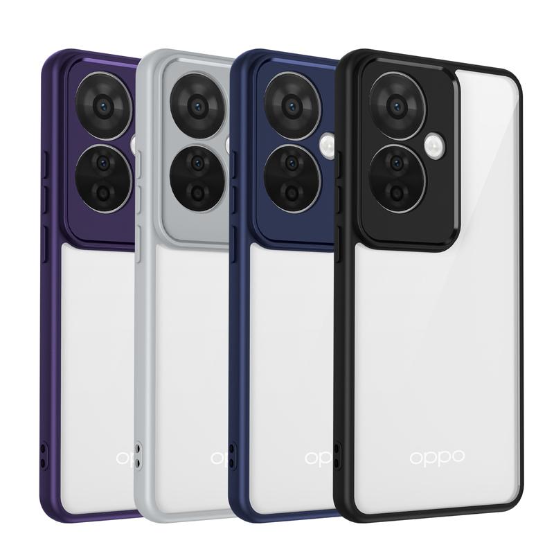 Oppo Reno11 F CPH2603 Case Plating Silicone Bumper Shockproof Clear Back Cover Hard Phone Case for Oppo Reno 11F Reno11F CPH2603