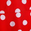 Women's Retro Travel Hem Short Sleeve Polka Dot Mid-Length Hem Dress