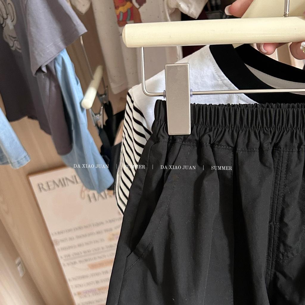Available Boys' Summer T-Shirt & Shorts Set - Cartoon Top with Trendy Workwear Shorts