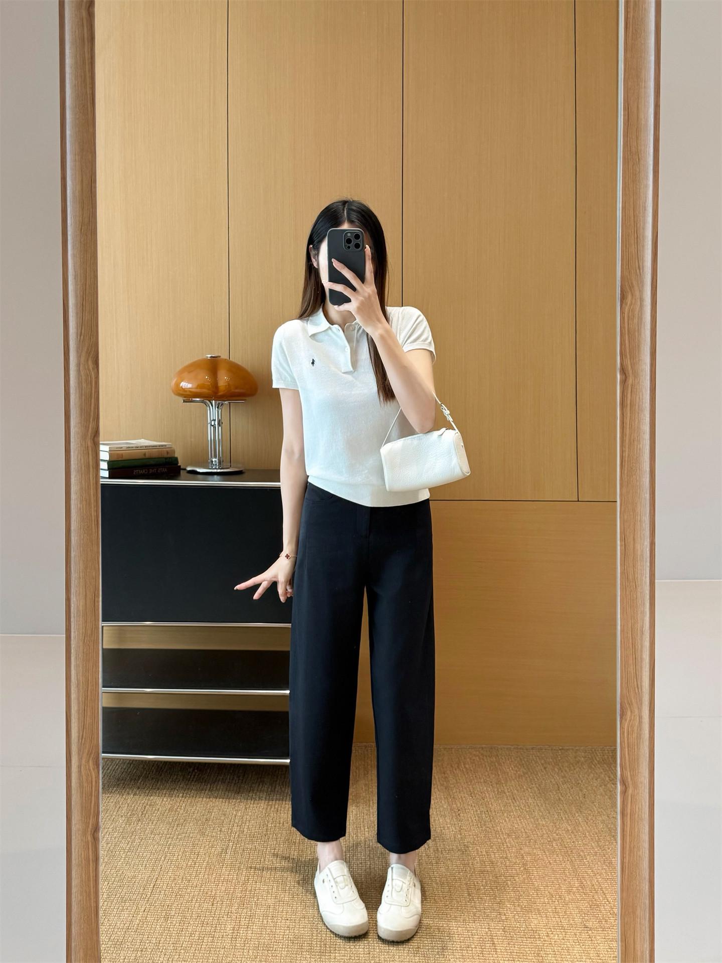 

Model Straight-Leg Pants: Lyocell Tencel Casual Sun-Protective Wide-Leg Harem Pants for Women Medium