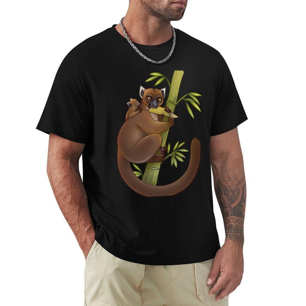 Greater Bamboo Lemur Tshirt Simple Print Design Tshirt