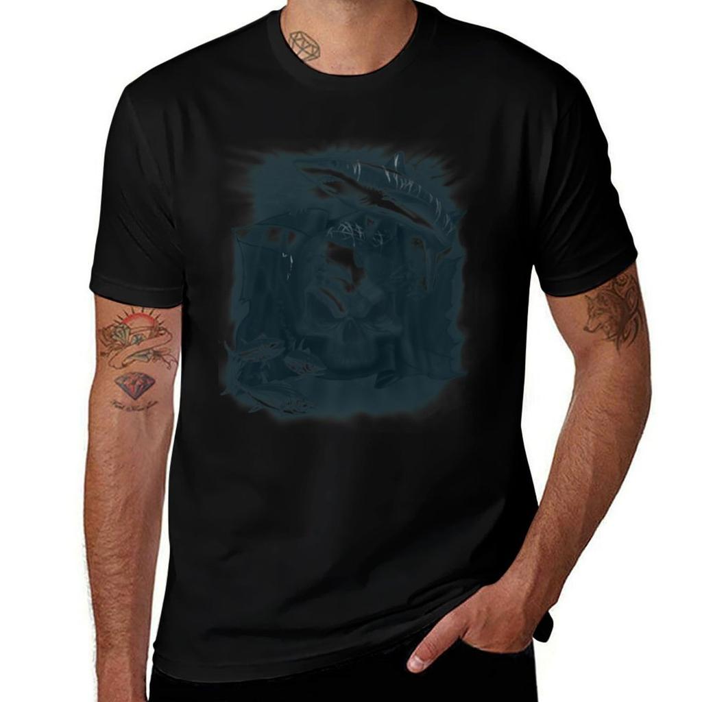 DIVE SKULL T-Shirt T-Shirt für Mann 100 Prozent Baumwolle T-Shirt Mann Luxus Essential T-Shirt T-Shirt