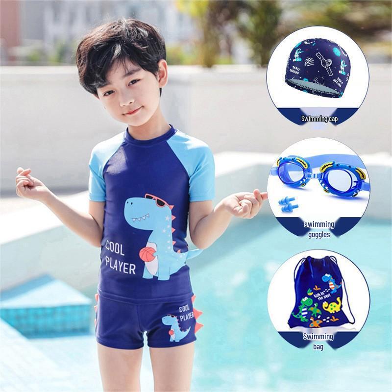 Boys' Cute & Fashionable Split Swimsuit Set for Children and Babies