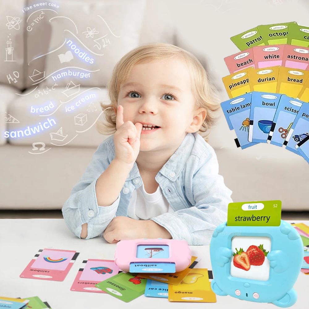 Montessori Talking Kids Early Learning Educational Toys with Sounds Language Development Toddler Flashcardsrds