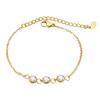 Stainless Steel Gold Green Zircon Stacked Bracelet Women, Titanium Steel Accessories Personalized Fashion Jewelry