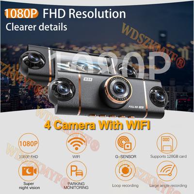 WIFI APP 360° Car Camera 3/4Lens 1080P Dash Cam Auto 1080P Car Recording Camera Car DVR Front Left Right RearView Camera