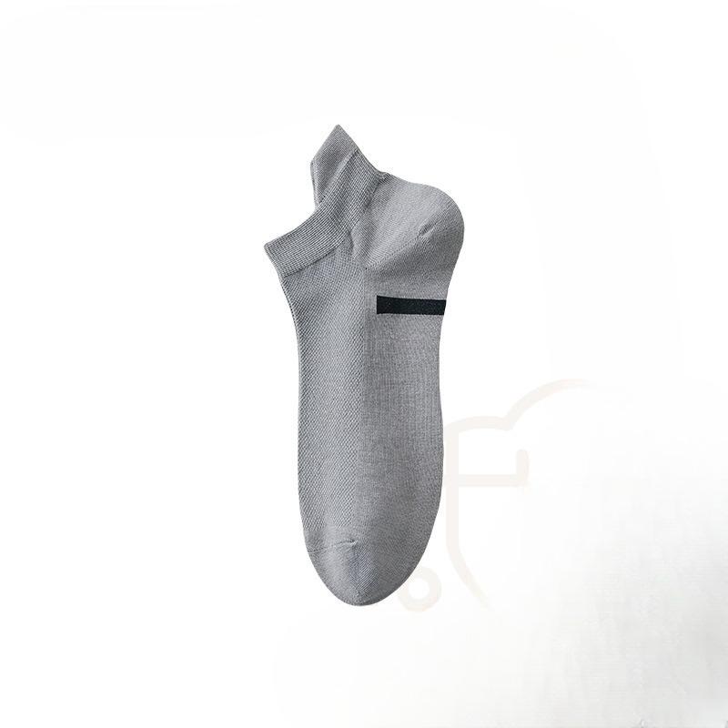 

Мужские летние тонкие бесшовные носки-следки, повседневные и универсальные, дышащая сетка, однотонные сетчатые короткие носки 1 pair темно-серого