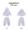 2025 Girls' Autumn Heart Bow Pullover & Zipper Jacket Pants Set