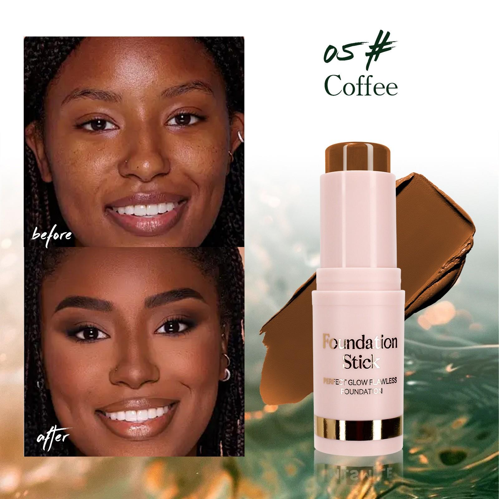 

Тональный крем-карандаш с консилером, устойчивый к макияжу и нелипкий, увлажняющий тональный крем One Size кофейный