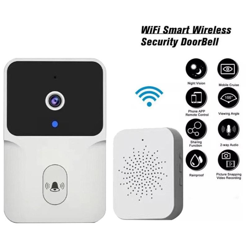 M6 WiFi Smart Video Doorbell Wireless Home Security Door Bell Two Way Audio Night Vision Remote Monitor