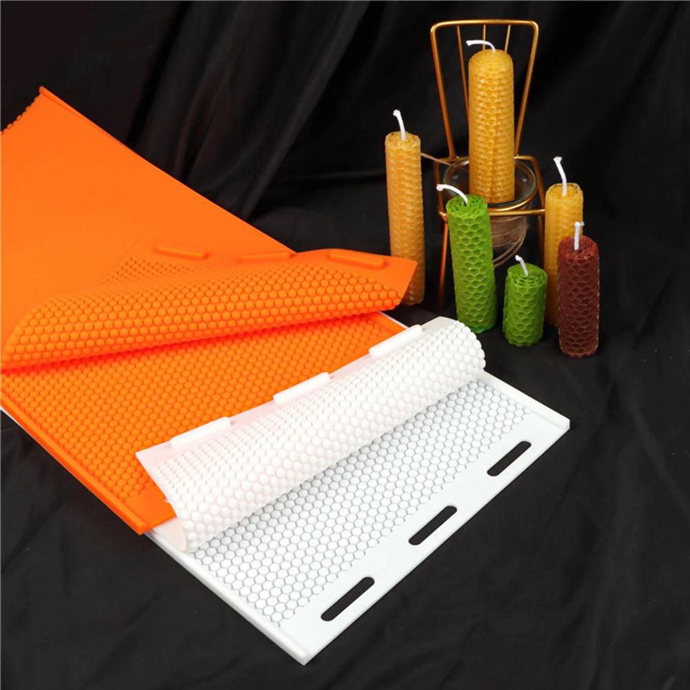2pcs Silicon Flexible Beehive Wax Machine Foundation Sheets Mold Beeswax Foundation Press Mould Beekeeping for Beekeeper Candle