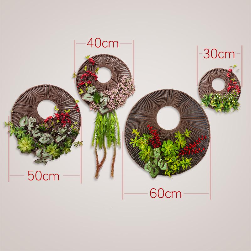 Rattan Woven Round Wall Decor for Living Room Background Wall Macrame Hanging